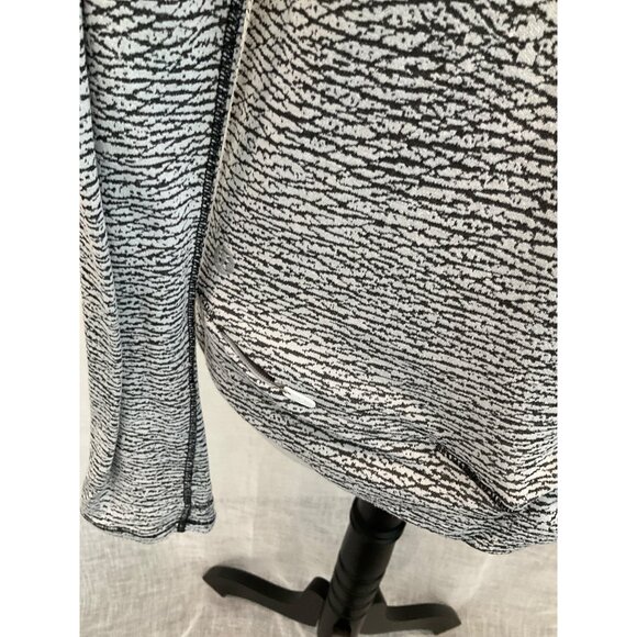 Lululemon Squad Goals Hoodie Sheer Luon Pebble Jacquard White Black 6 - Picture 4 of 8